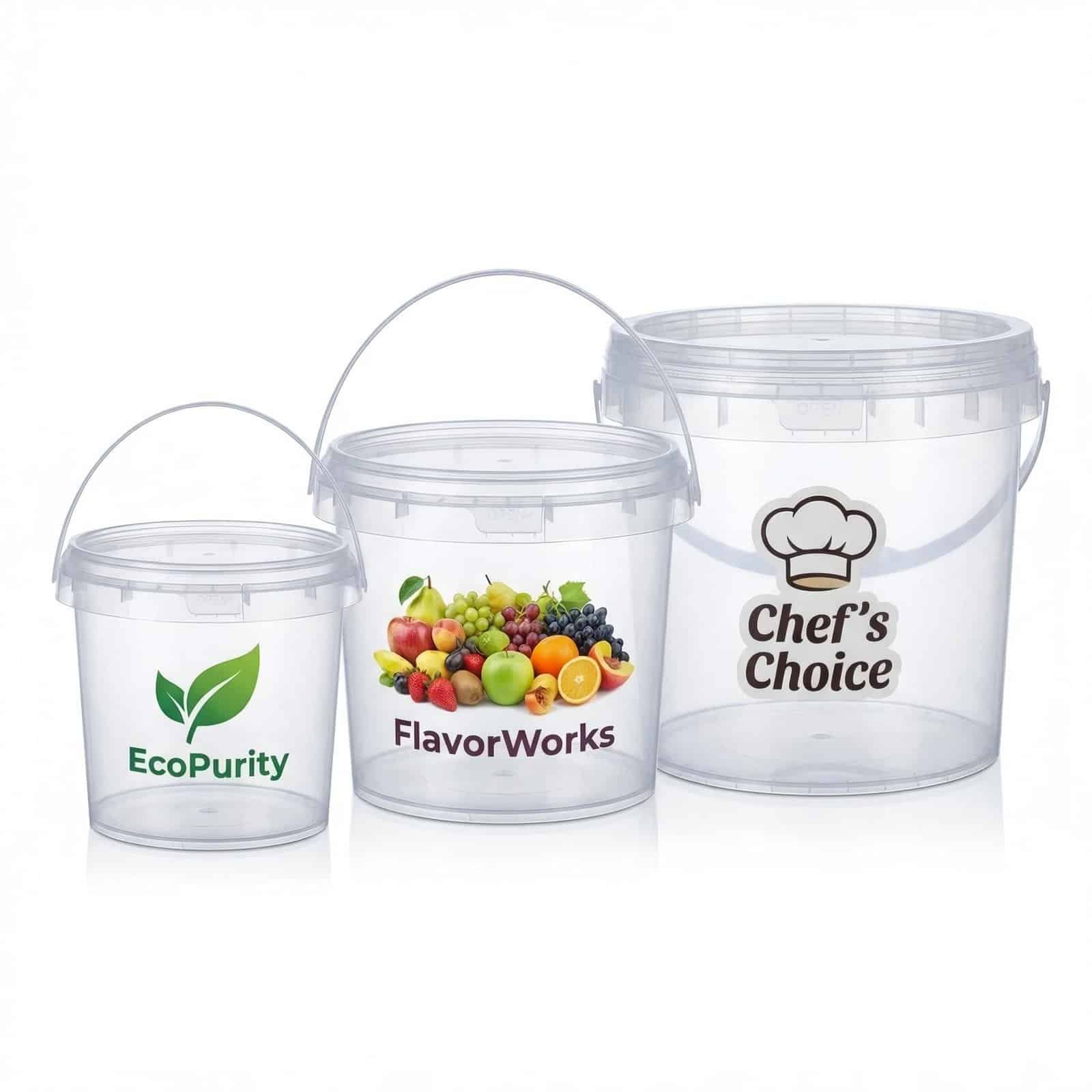 plastic bucket for food