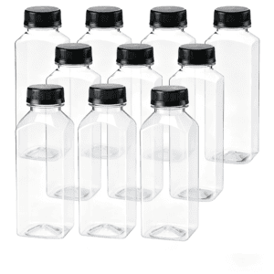 16oz square juice bottle wholesale pet bottle with caps