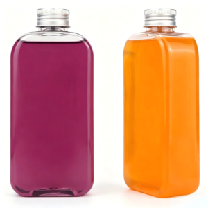 12oz 350ml Clear Square Juice Bottle with Aluminum Cap | 200 pcs Bulk Sales