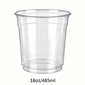 Disposable 18oz Chubby PET Cups for Coffee | Cold Cups 1000/Case