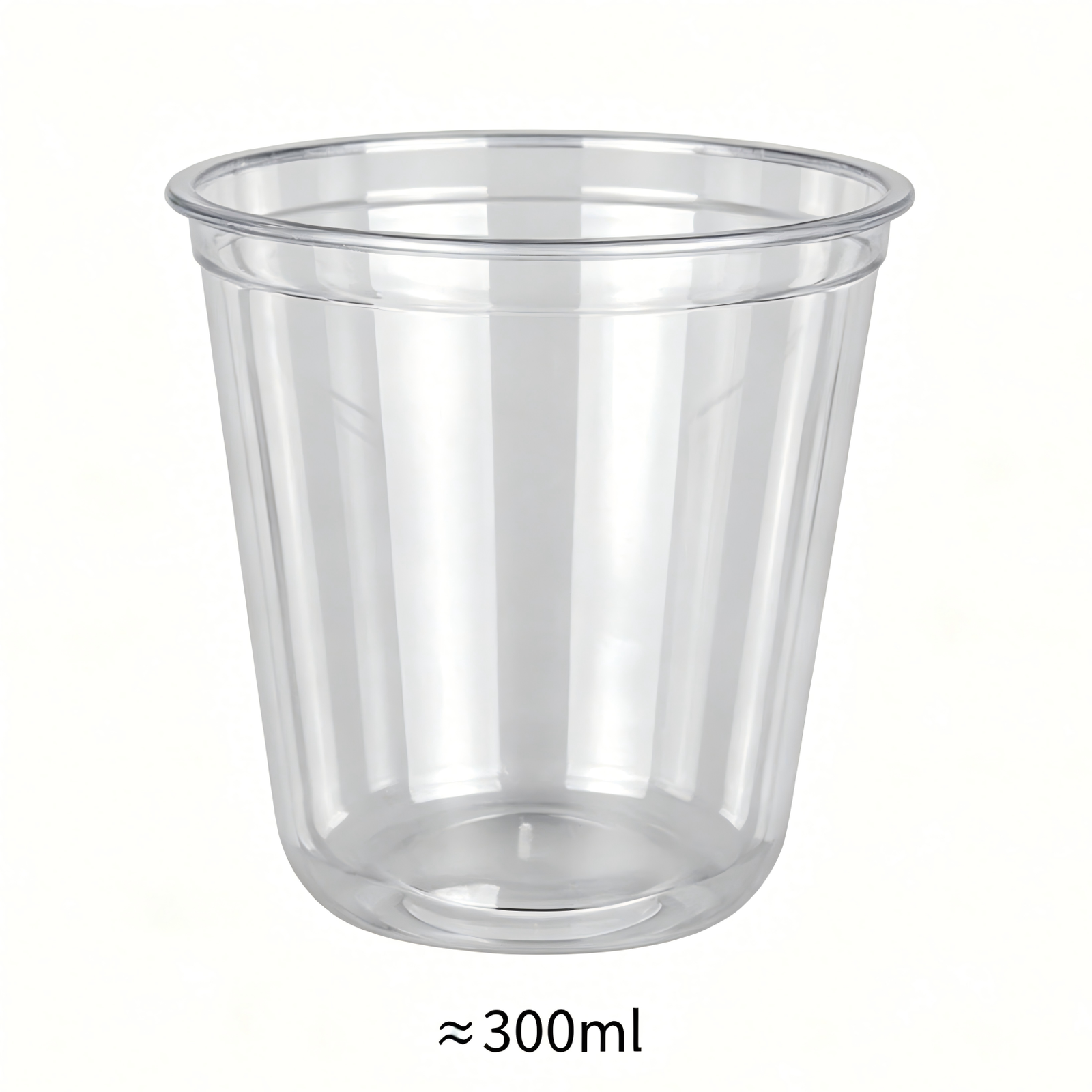 Wholesale 10oz 300ml U-shape Clear PET Cup for Coffee | 1000/Case