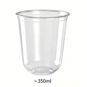 Wholesale 12oz 350ml U-shape Clear PET Cup for Cold Drinks | 1000/Case