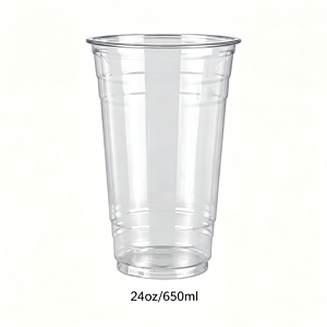 24oz 650ml Recyclable Clear PET Cups for Cold Drinks | 1000/Case