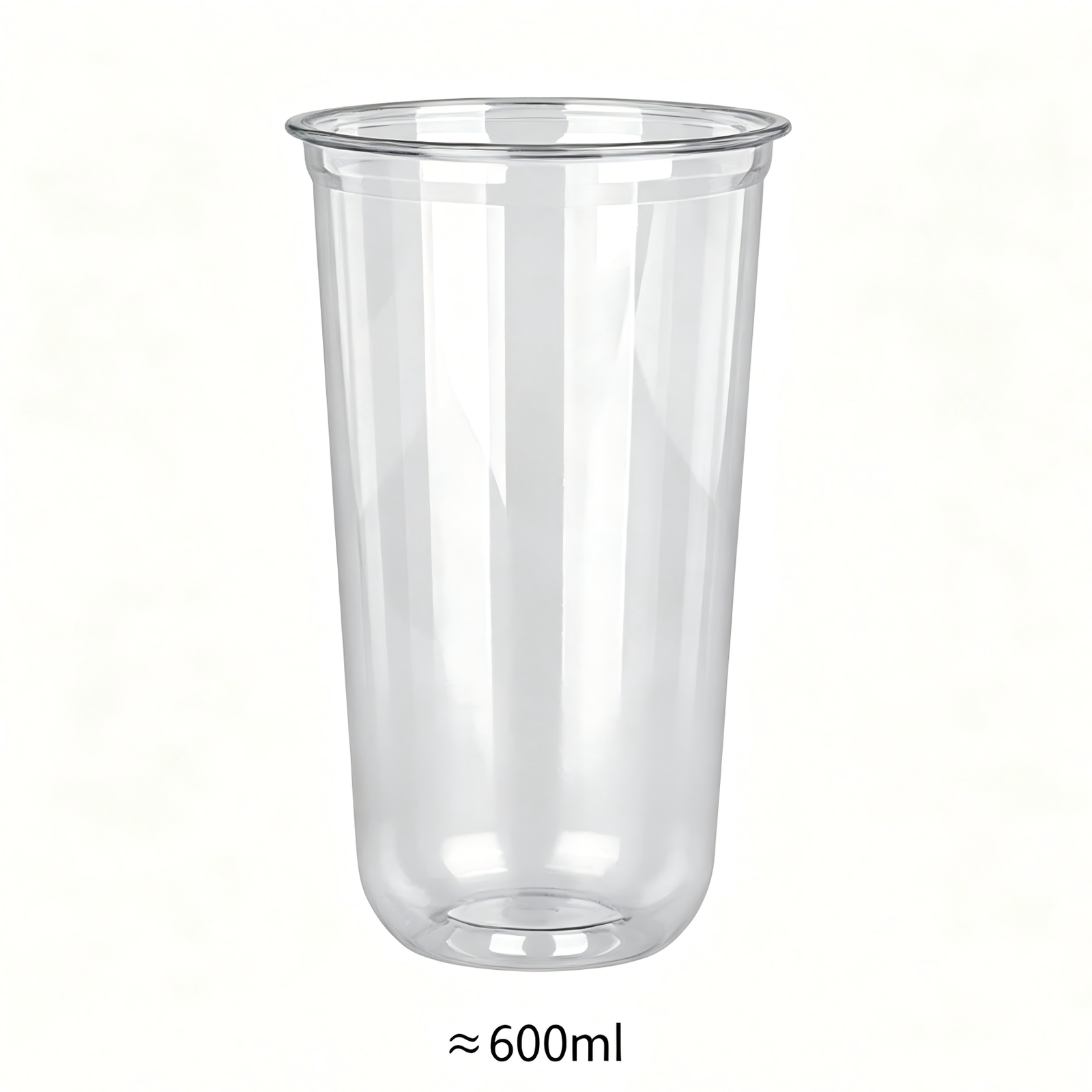 Food Grade 20oz 600ml U-shape Clear PET Cup | 1000/Case