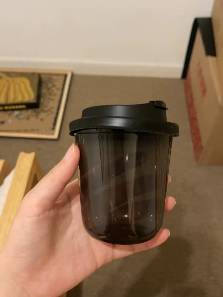 Wholesale 12oz 350ml U-shape Black PET Cup with Lid | 1000/Case - Image 8