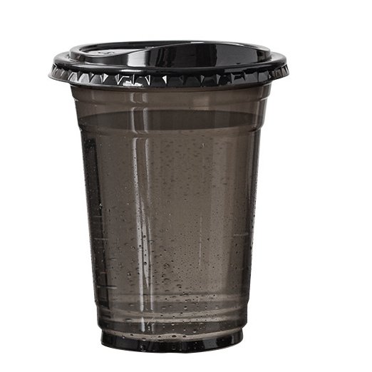 Disposable 16oz 500ml Black PET Cup with Lid | 1000/Case - Image 8