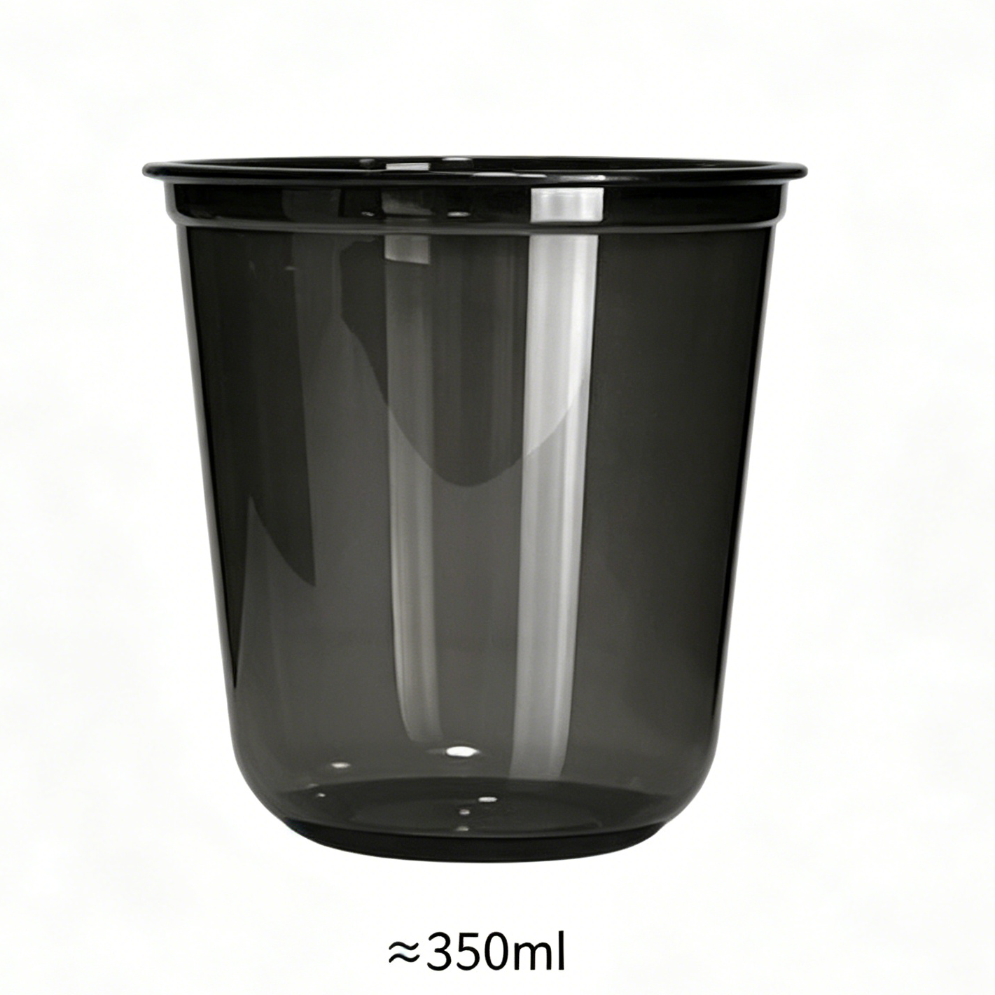 Wholesale 12oz 350ml U-shape Black PET Cup with Lid | 1000/Case