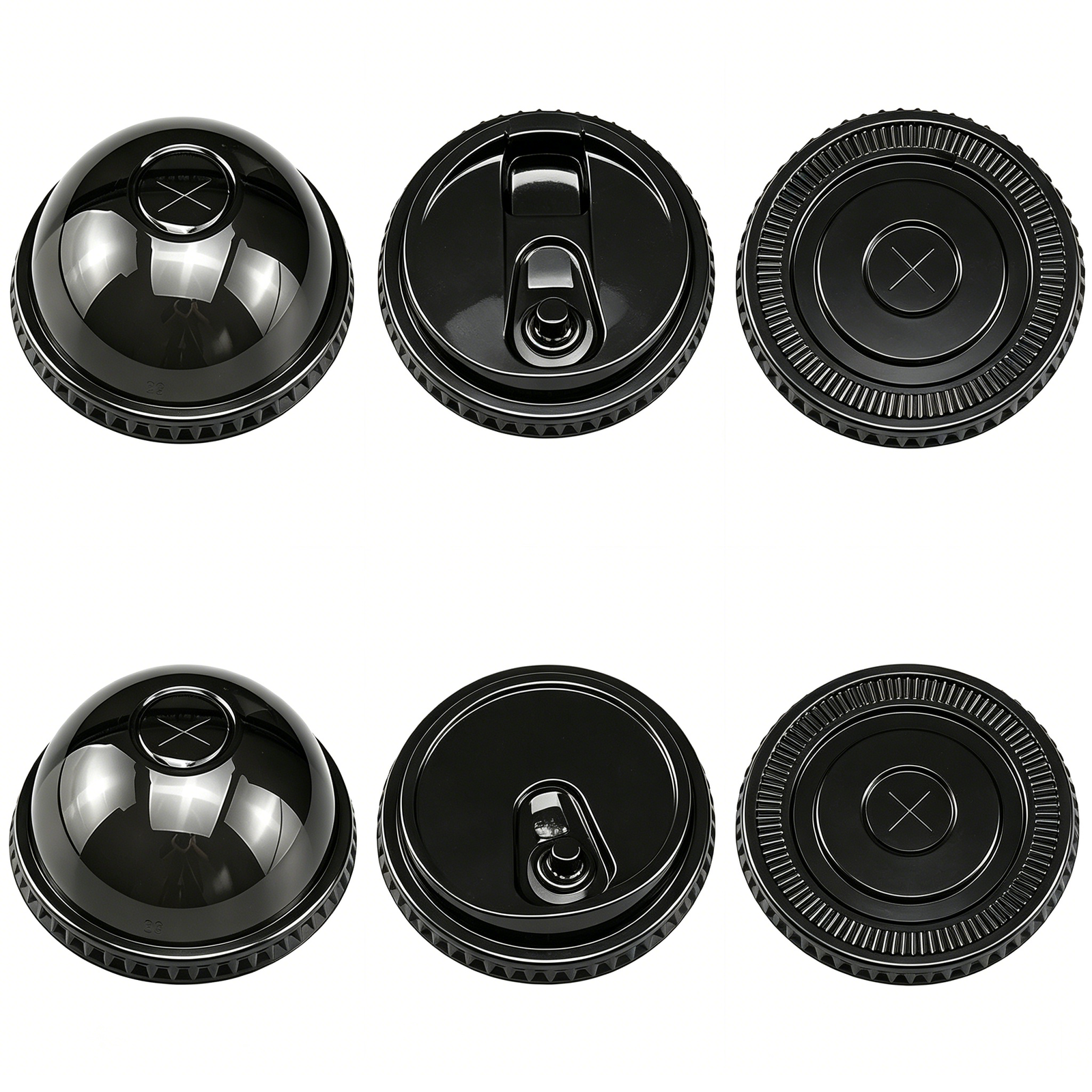 Disposable 16oz 500ml Black PET Cup with Lid | 1000/Case - Image 12
