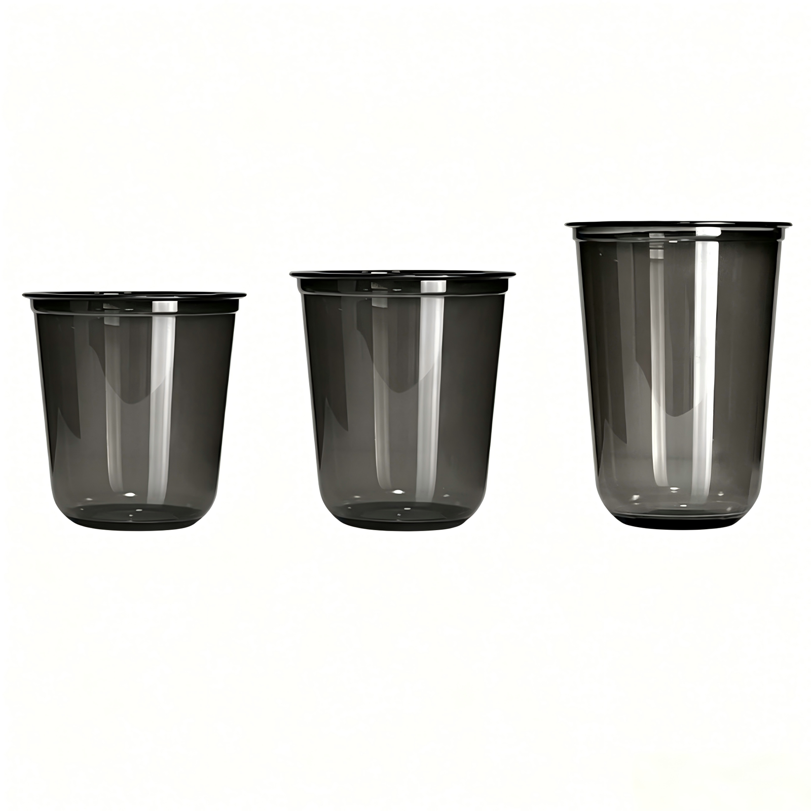 Wholesale 16oz 480ml U-shape Black PET Cup with Lid | 1000/Case - Image 9